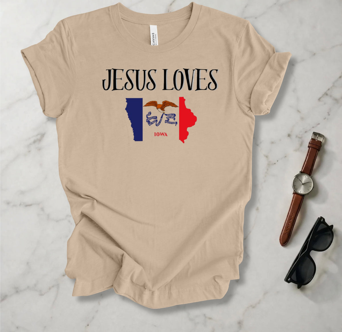Jesus Loves Iowa T Shirt