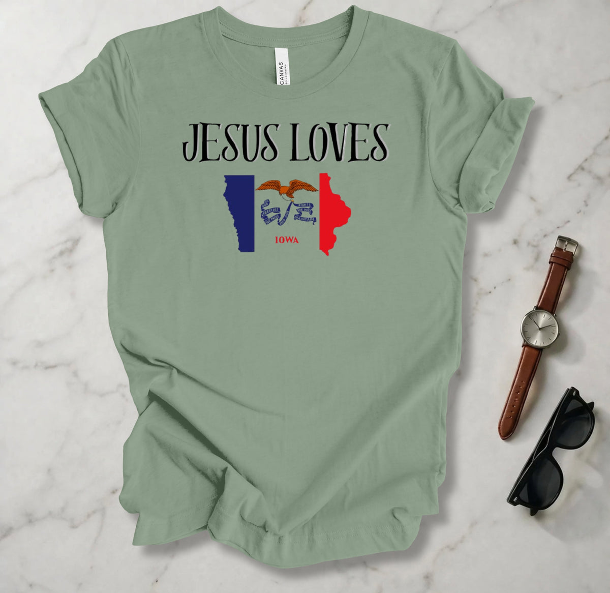 Jesus Loves Iowa T Shirt