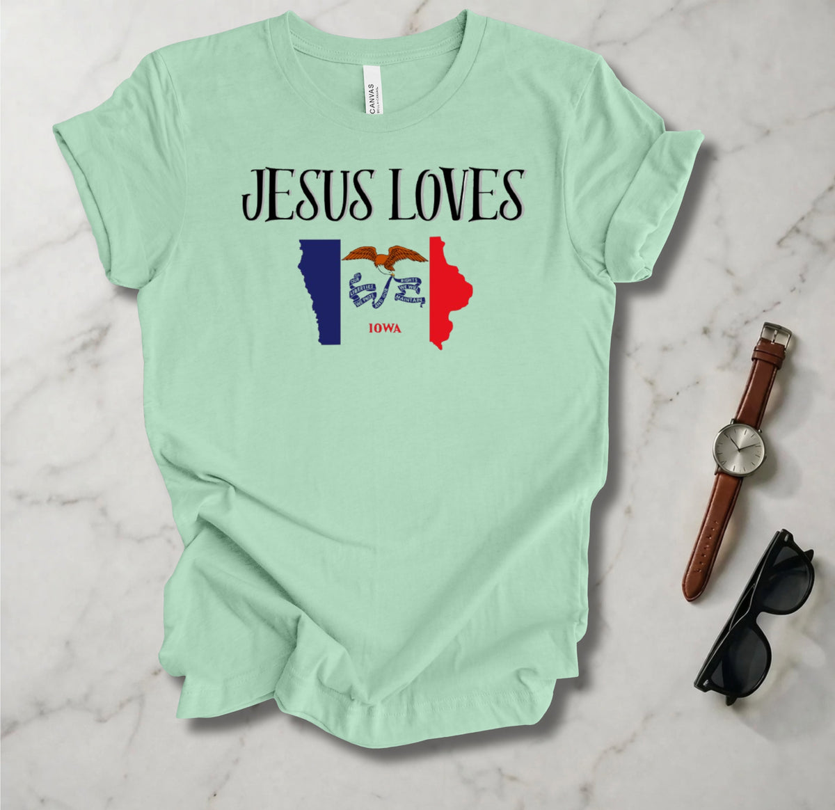 Jesus Loves Iowa T Shirt