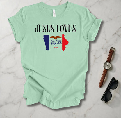 Jesus Loves Iowa T Shirt