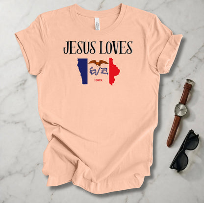 Jesus Loves Iowa T Shirt