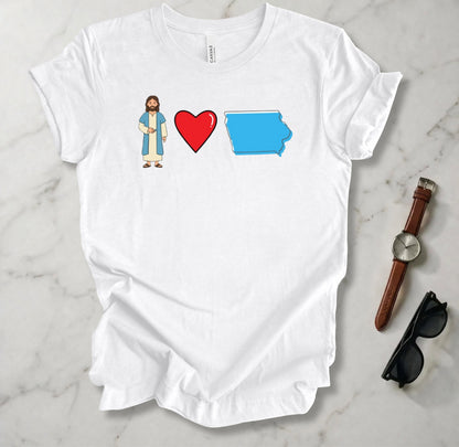 Jesus Loves Iowa 1 T Shirt