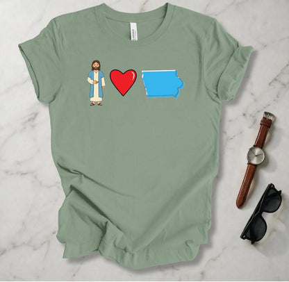 Jesus Loves Iowa 1 T Shirt
