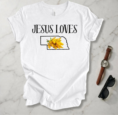Jesus Loves Nebraska T Shirt