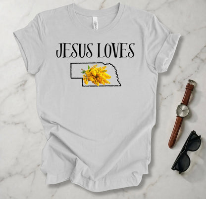 Jesus Loves Nebraska T Shirt