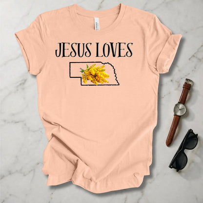 Jesus Loves Nebraska T Shirt