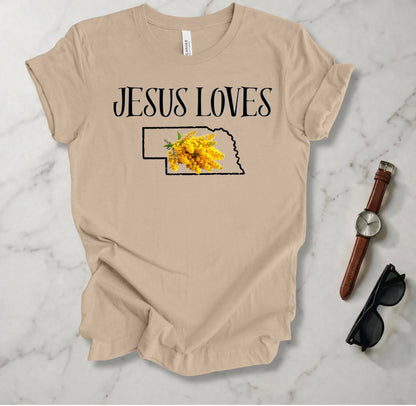 Jesus Loves Nebraska T Shirt