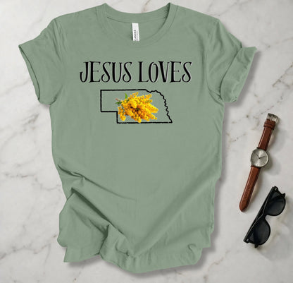 Jesus Loves Nebraska T Shirt