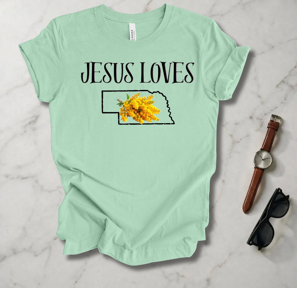 Jesus Loves Nebraska T Shirt