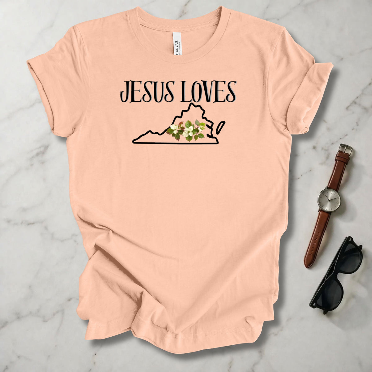 Jesus Loves Virginia T Shirt