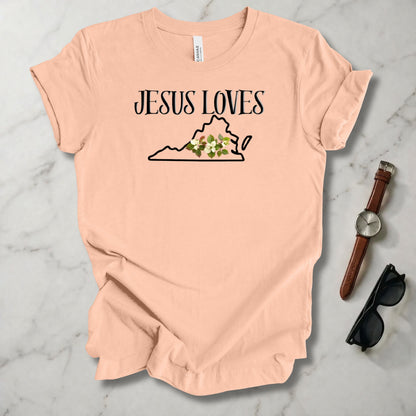 Jesus Loves Virginia T Shirt