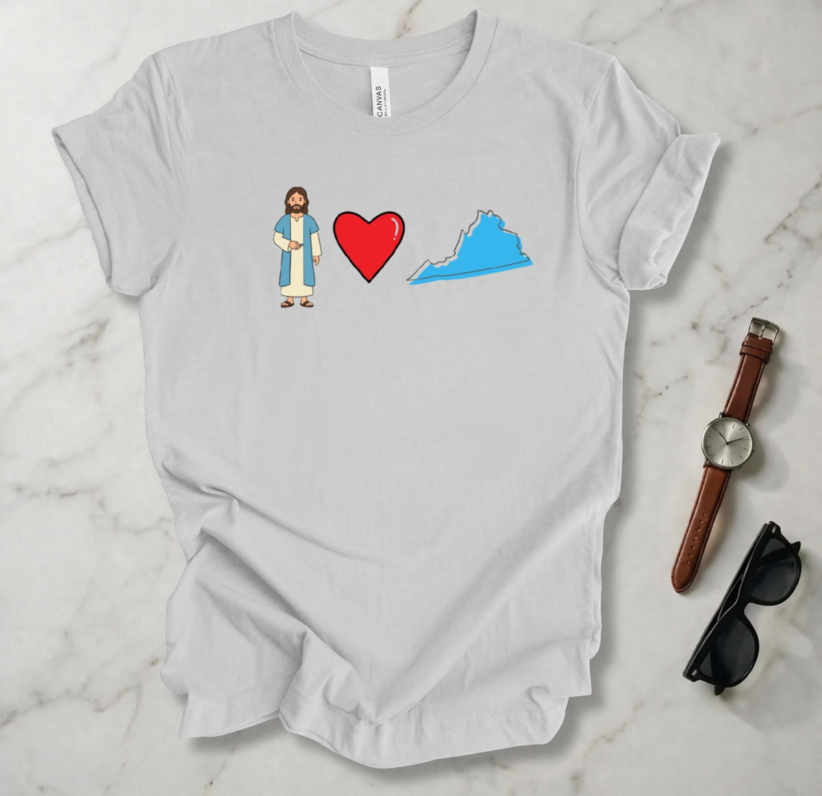 Jesus Loves Virginia 1 T Shirt