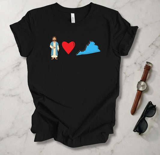 Jesus Loves Virginia 1 T Shirt