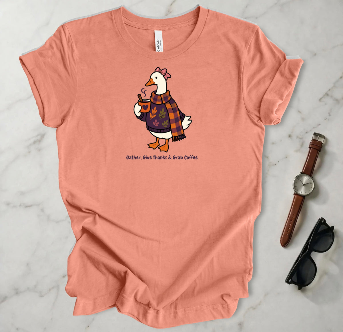 Gather Give Thanks Grab Coffee T Shirt