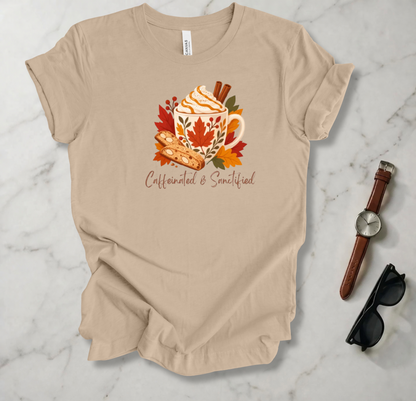 Caffeinated & Sanctified T Shirt