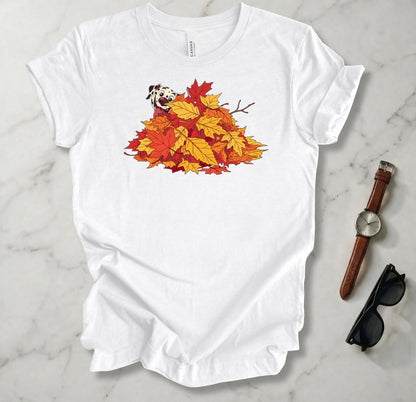Fido and the Leaf Pile T Shirt