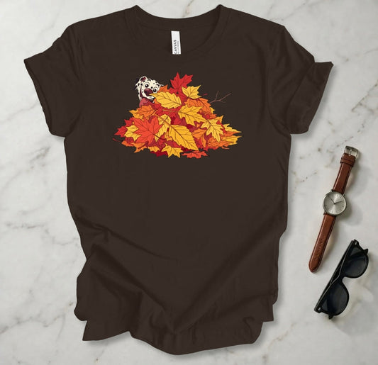 Fido and the Leaf Pile T Shirt