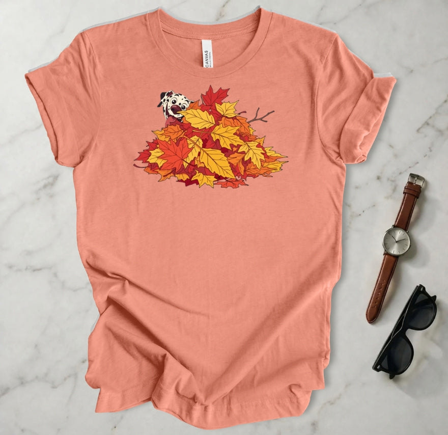 Fido and the Leaf Pile T Shirt