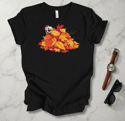 Fido and the Leaf Pile T Shirt