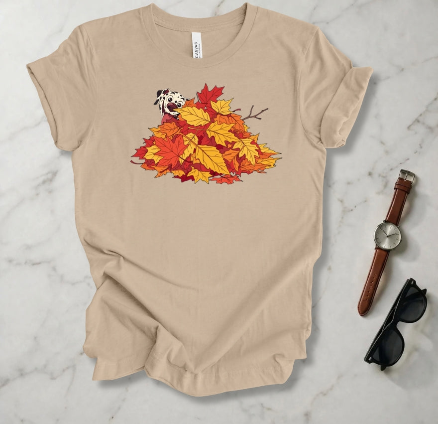 Fido and the Leaf Pile T Shirt