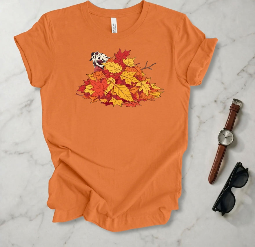 Fido and the Leaf Pile T Shirt