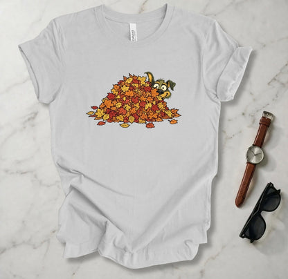 Rover In The Leaf Pile T Shirt