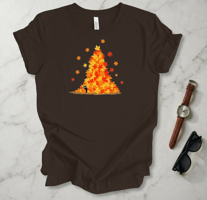 Fluffy and the Leaf Pile T Shirt