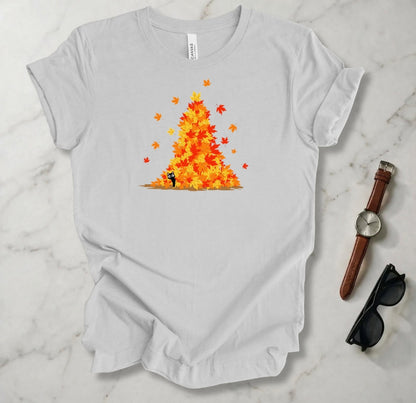 Fluffy and the Leaf Pile T Shirt