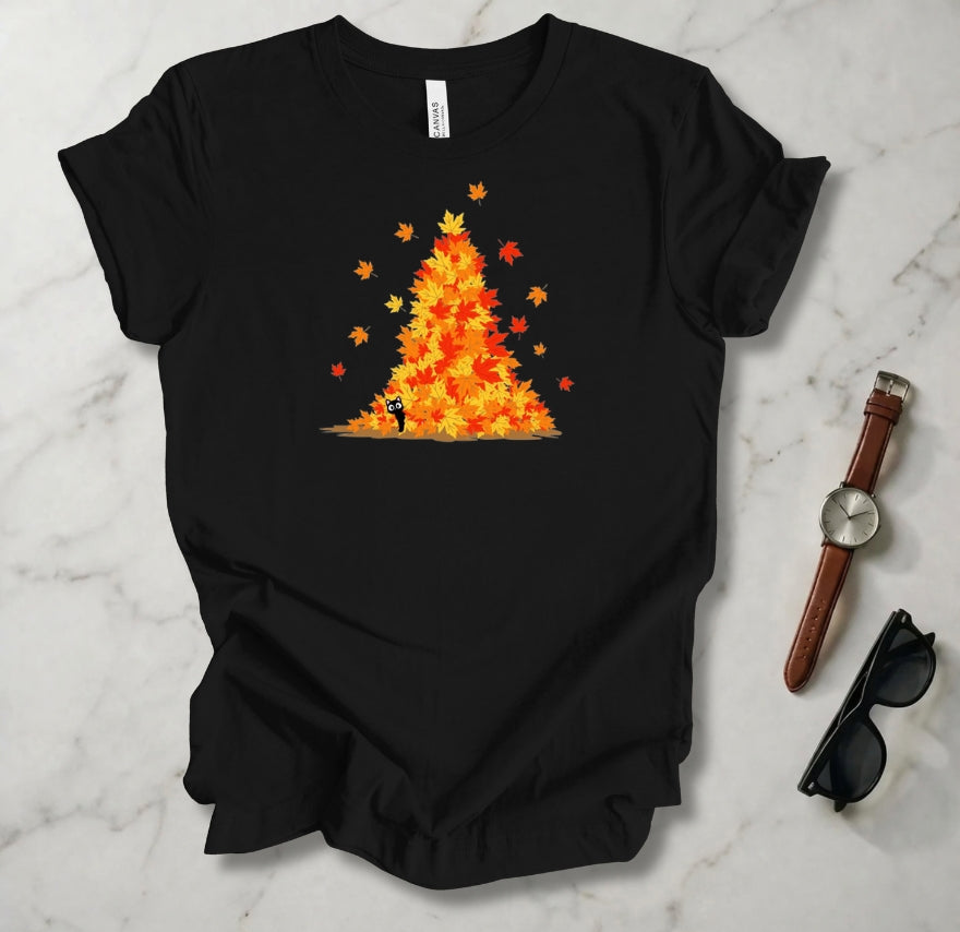 Fluffy and the Leaf Pile T Shirt