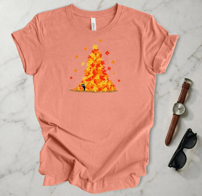 Fluffy and the Leaf Pile T Shirt