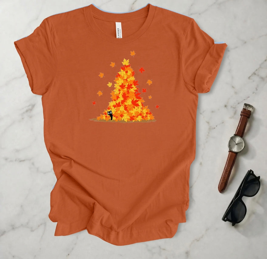 Fluffy and the Leaf Pile T Shirt