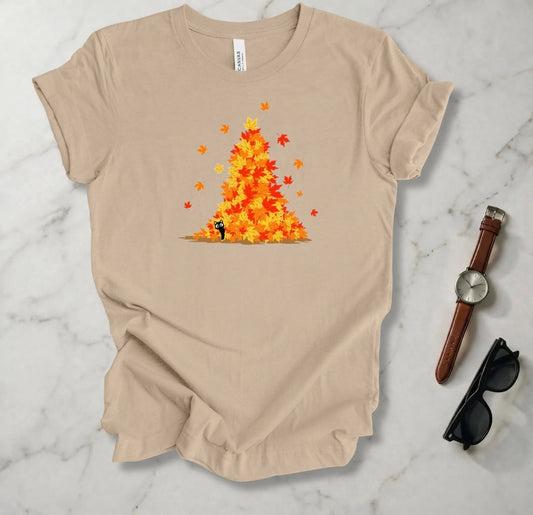 Fluffy and the Leaf Pile T Shirt