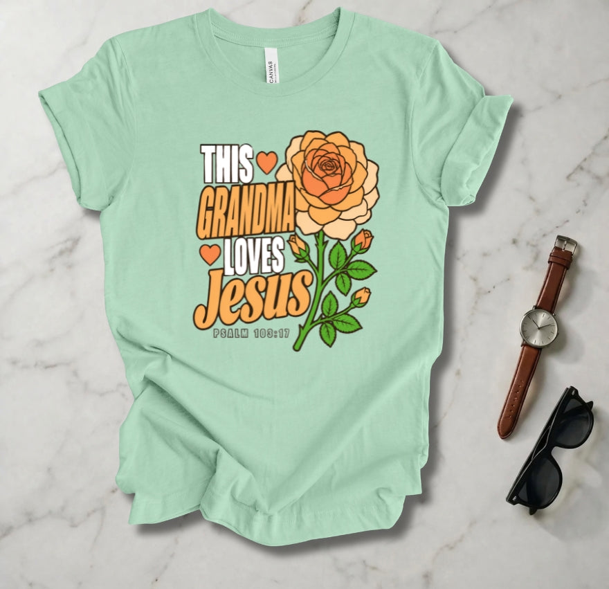 This Grandma Loves Jesus T Shirt