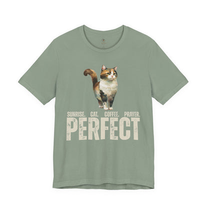 Sunrise, Coffee, Prayer, And A Cat T Shirt